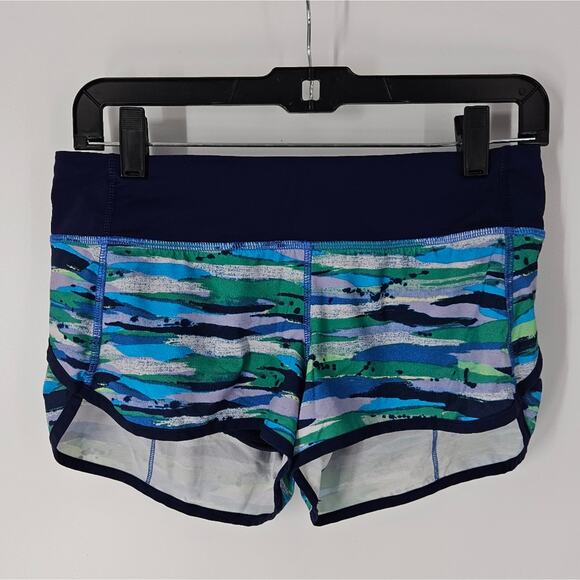 Lululemon Seven Wonders Multi Hero Blue Speed Shorts 4